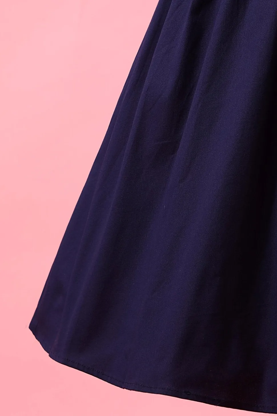 Azul marinho dos retalhos V Neck Casual Vestido Envelope
