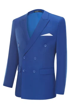 Azul 2-Peças Duplo Peito Ternos de Casamento