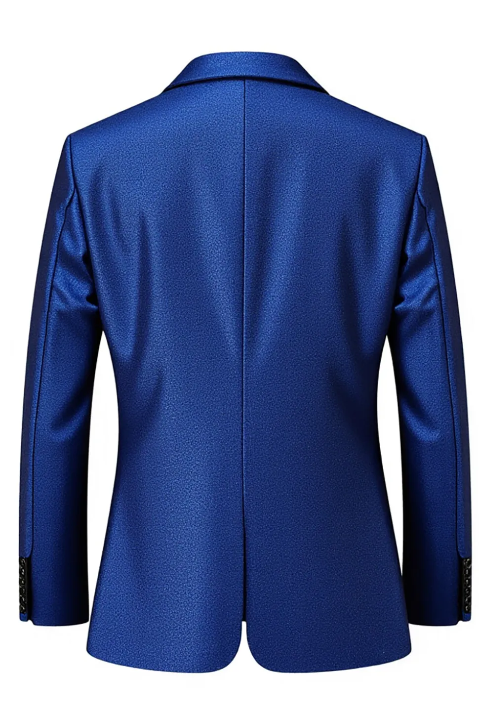 Azul Real Double Breasted 2 Peças Notched Lapel Fato Homem