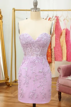 Azul Real Vestido de Cóctel Com Apliques