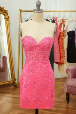 Azul Real Vestido de Cóctel Com Apliques