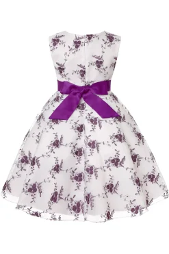 Azul Vestido de Menina Com Laço Renda