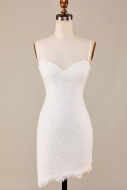 Bainha Esparguete Alças Marfim Laço Assimétrico Destacável Trem Boho Vestido de Noiva