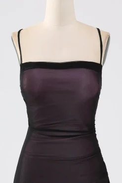 Bainha Esparguete Alças Vestido Madrinha Com Elasticidade