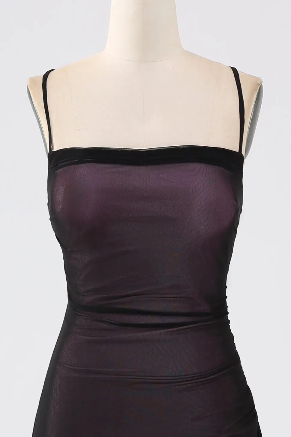 Bainha Esparguete Alças Vestido Madrinha Com Elasticidade