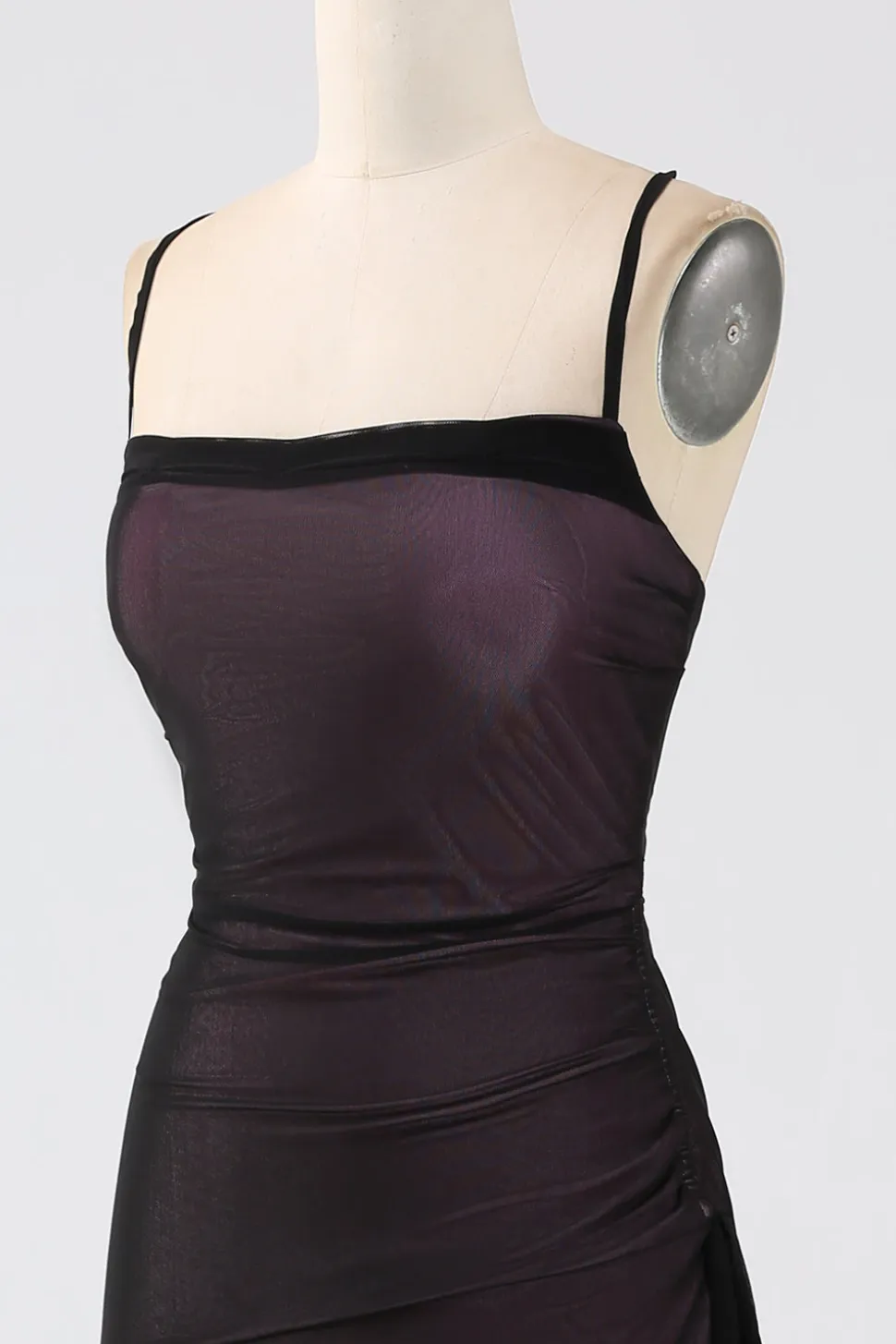 Bainha Esparguete Alças Vestido Madrinha Com Elasticidade