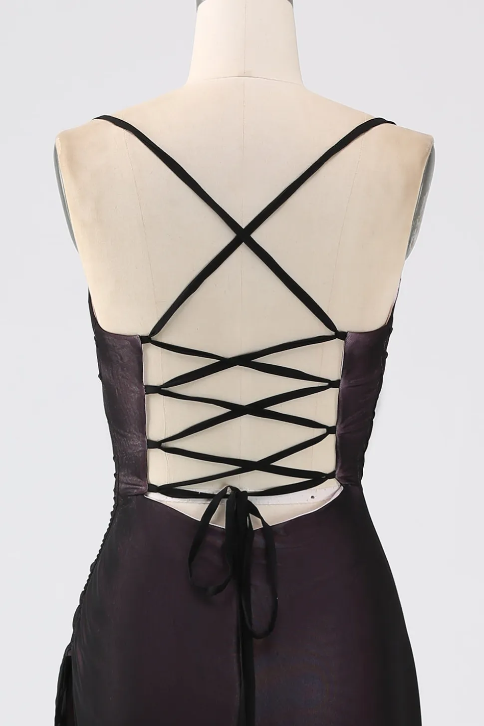 Bainha Esparguete Alças Vestido Madrinha Com Elasticidade