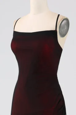 Bainha Esparguete Alças Vestido Madrinha Com Elasticidade