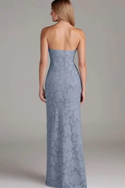 Bainha sem alças Dusty Blue Long Vestido de dama de honra