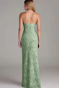 Bainha sem alças Dusty Blue Long Vestido de dama de honra