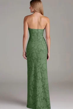 Bainha sem alças Dusty Blue Long Vestido de dama de honra
