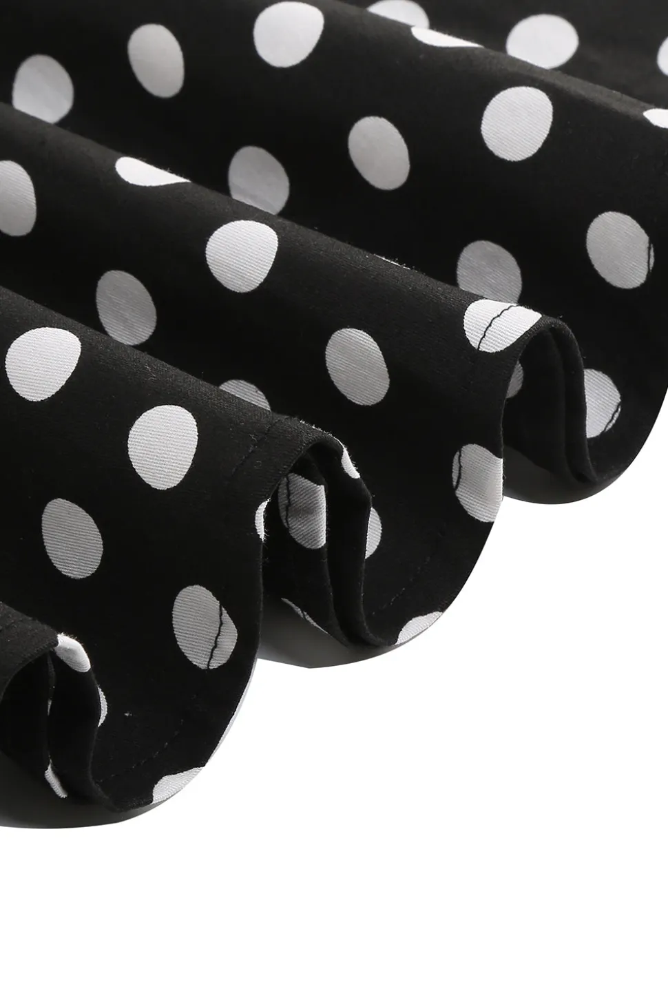 Bateau Pescoço Polka Dots Branco Vintage Vestidos De Menina