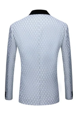 Biege Jacquard 2 Peças Fato Masculino
