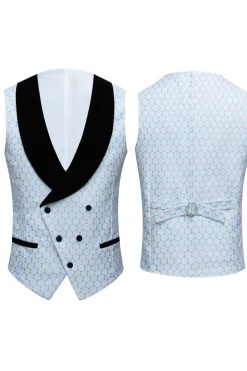 Biege Jacquard 2 Peças Fato Masculino