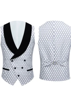 Biege Jacquard 2 Peças Fato Masculino
