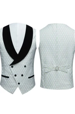 Biege Jacquard 2 Peças Fato Masculino