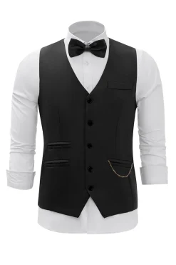 Black Chain Colete Masculino com 5 Peças Acessórios set