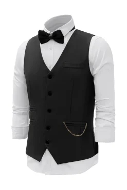 Black Chain Colete Masculino com 5 Peças Acessórios set