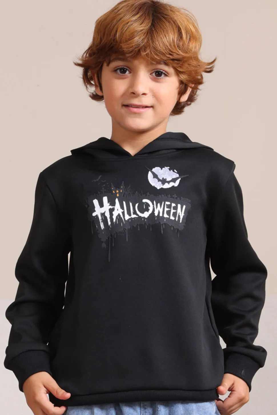 Black Halloween Família Costume Hooded Sweatshirt
