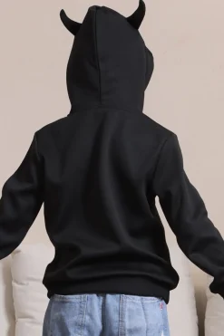 Black Halloween Família Costume Hooded Sweatshirt