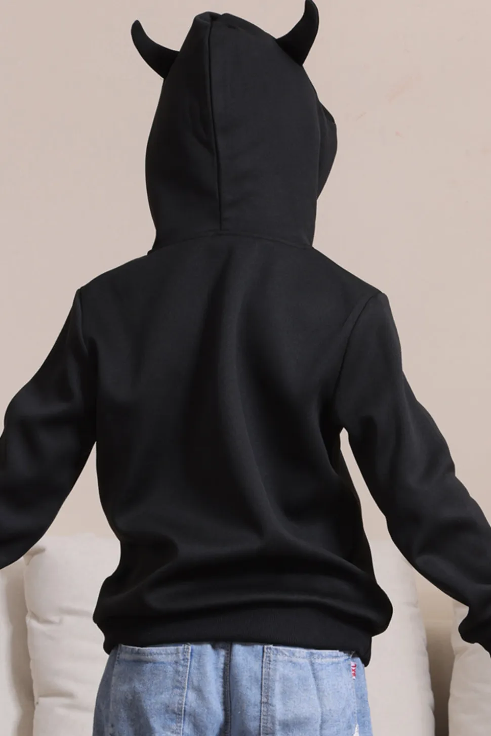 Black Halloween Família Costume Hooded Sweatshirt