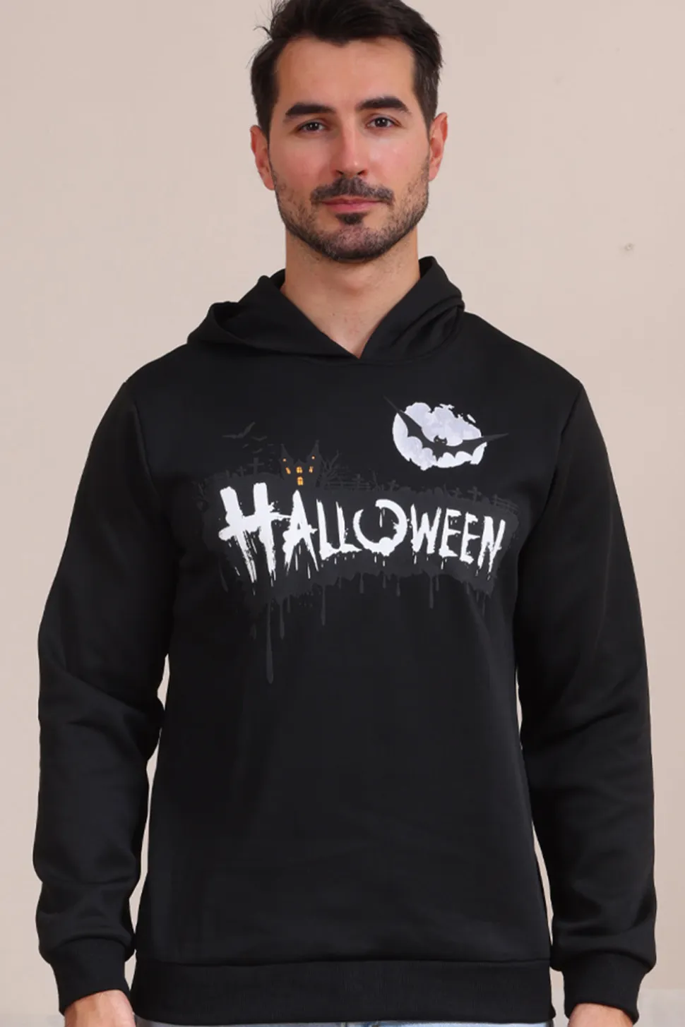 Black Halloween Família Costume Hooded Sweatshirt