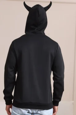 Black Halloween Família Costume Hooded Sweatshirt