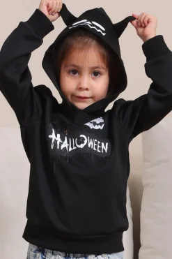 Black Halloween Família Costume Hooded Sweatshirt