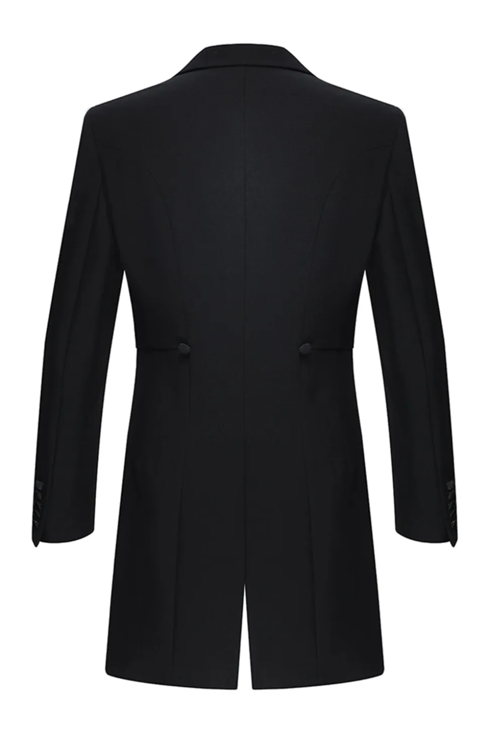 Black Peak Lapel Duplo Peito Masculino 3 Peça Tuxedo