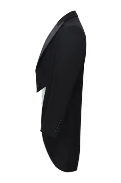 Black Peak Lapel Duplo Peito Masculino 3 Peça Tuxedo