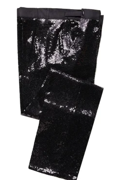 Black Sequins 2 Peça Pico Lapela Homens Prom Suits