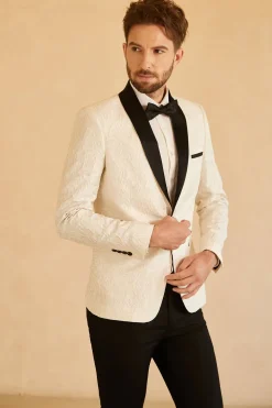 Blazer de Baile Masculino Lapela Shawl Jacquard