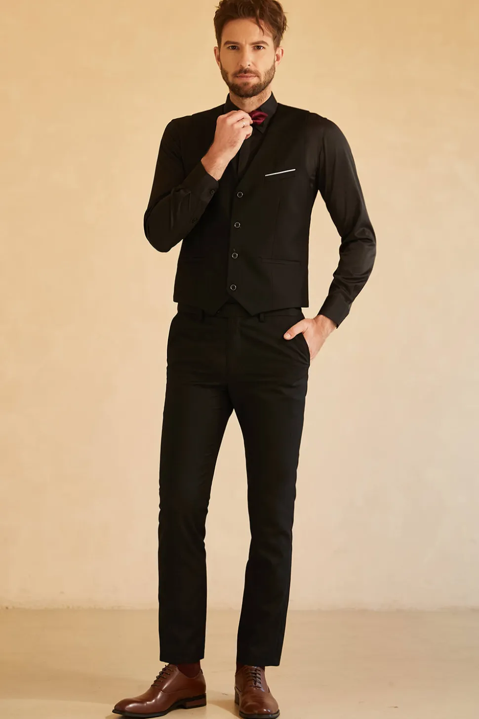 Blazer de baile masculino de Lapel Lapel, vermelho vermelho preto