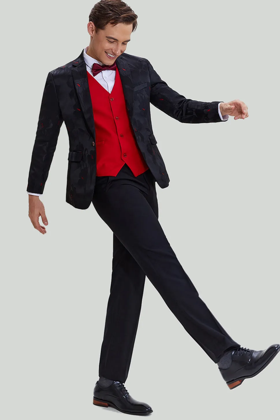 Blazer de lapela de lapel com entalhe preto