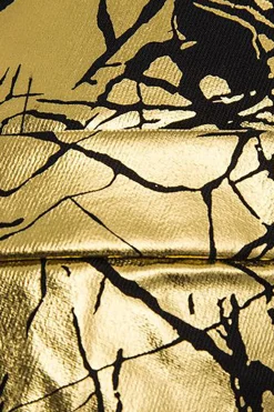 Blazer Dourado Blazer Masculino Lapela Entalhada