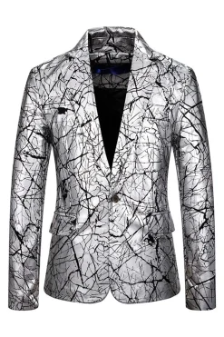Blazer Dourado Blazer Masculino Lapela Entalhada