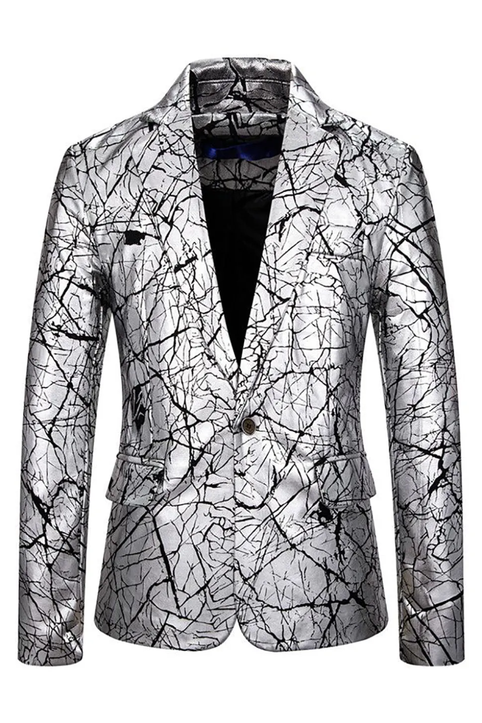 Blazer Dourado Blazer Masculino Lapela Entalhada