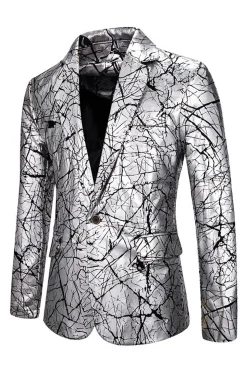 Blazer Dourado Blazer Masculino Lapela Entalhada
