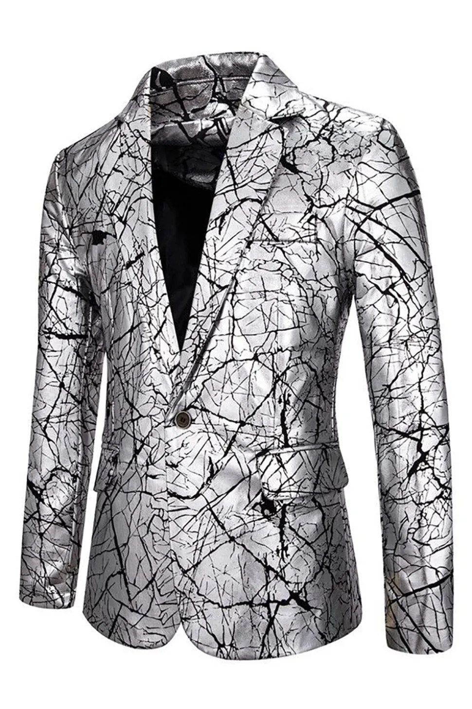 Blazer Dourado Blazer Masculino Lapela Entalhada