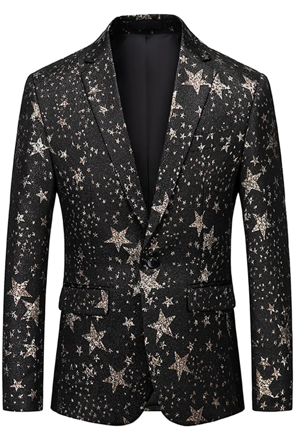 Blazer masculino de estrelas preto
