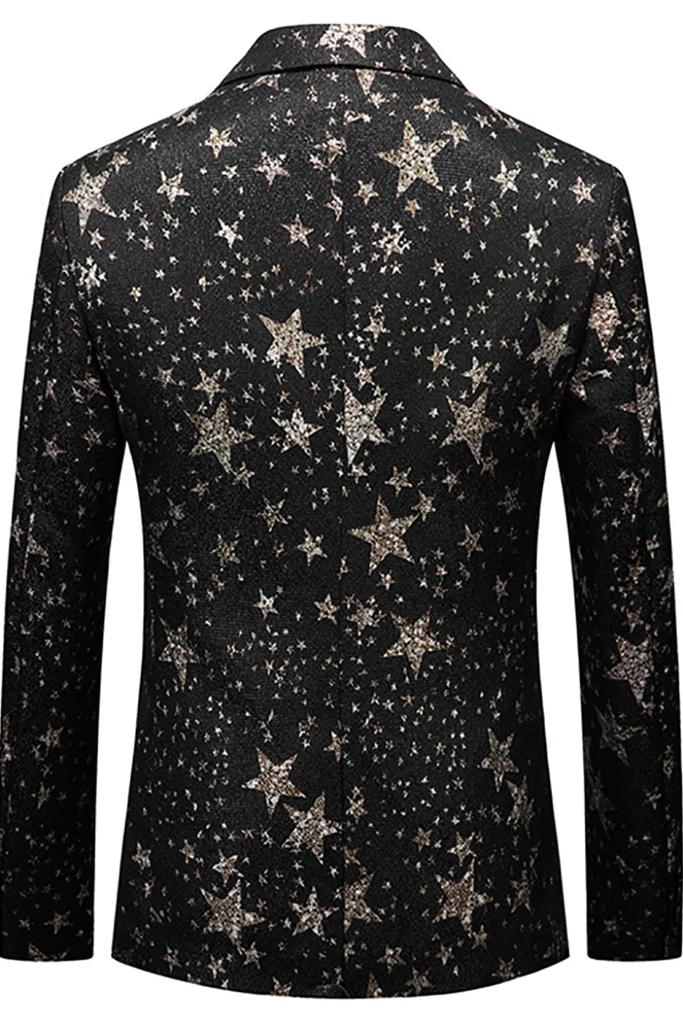 Blazer masculino de estrelas preto