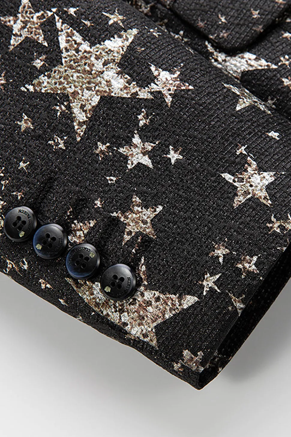 Blazer masculino de estrelas preto