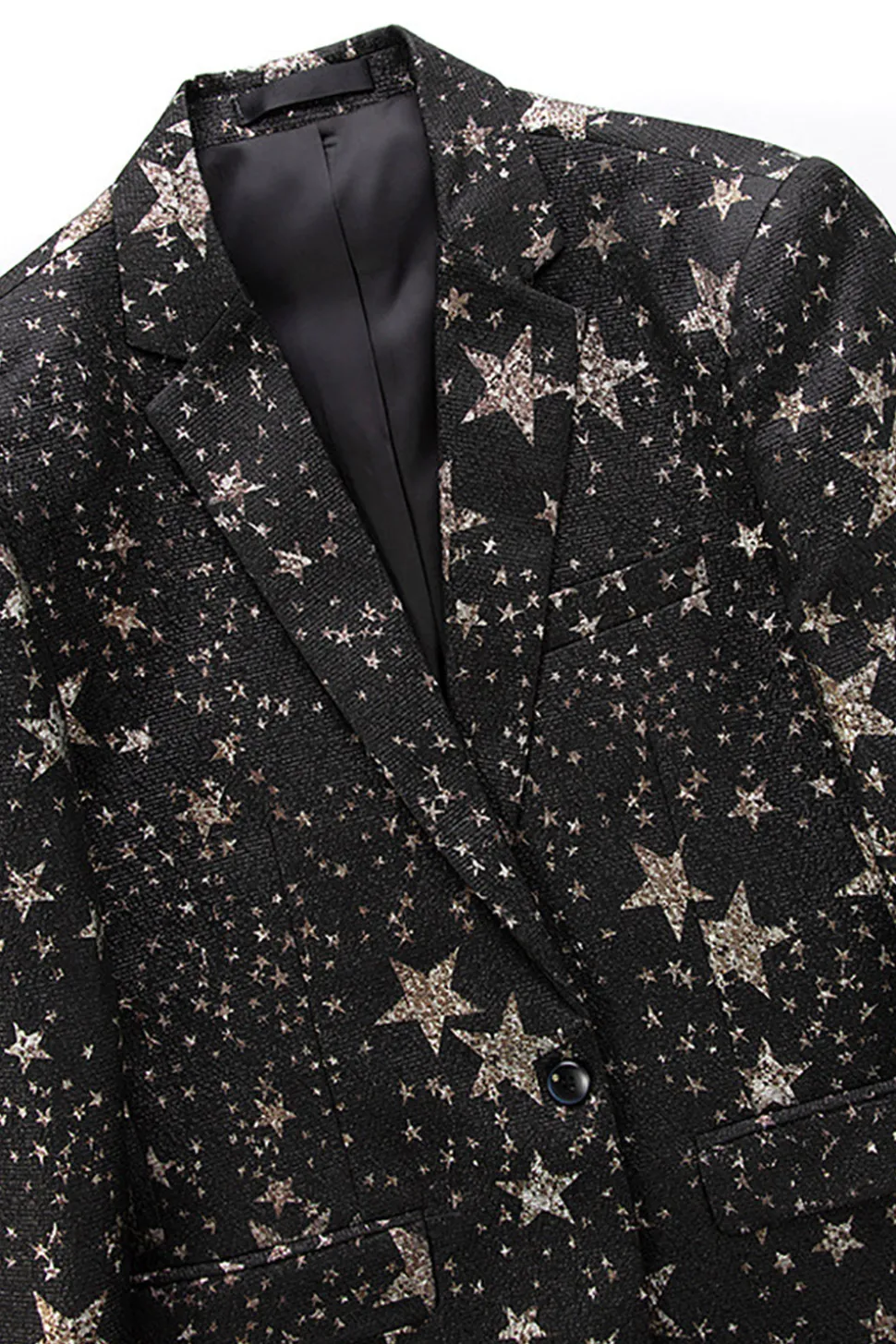 Blazer masculino de estrelas preto