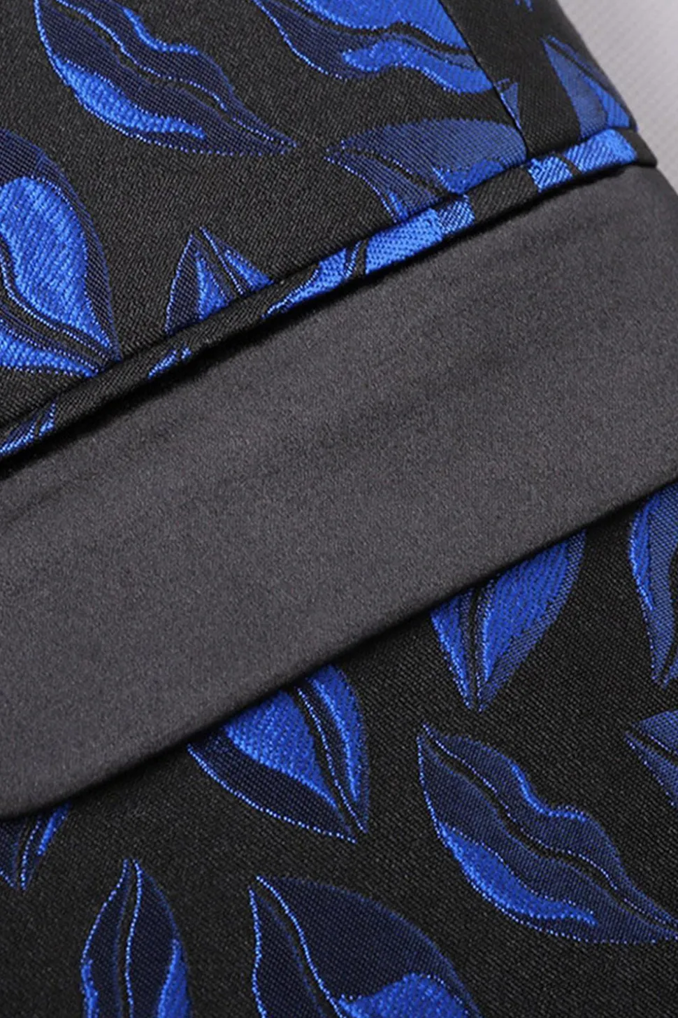 Blazer Masculino de Lapela Estampado Azul