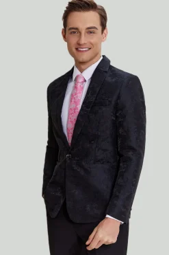 Blazer Masculino de Lapel Preto