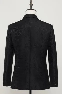 Blazer Masculino de Lapel Preto