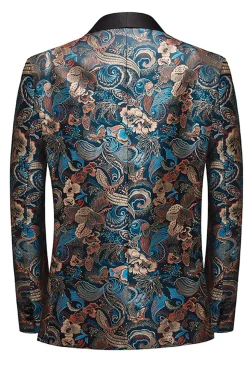 Blazer masculino de Lapel Lapel Floral Shawl