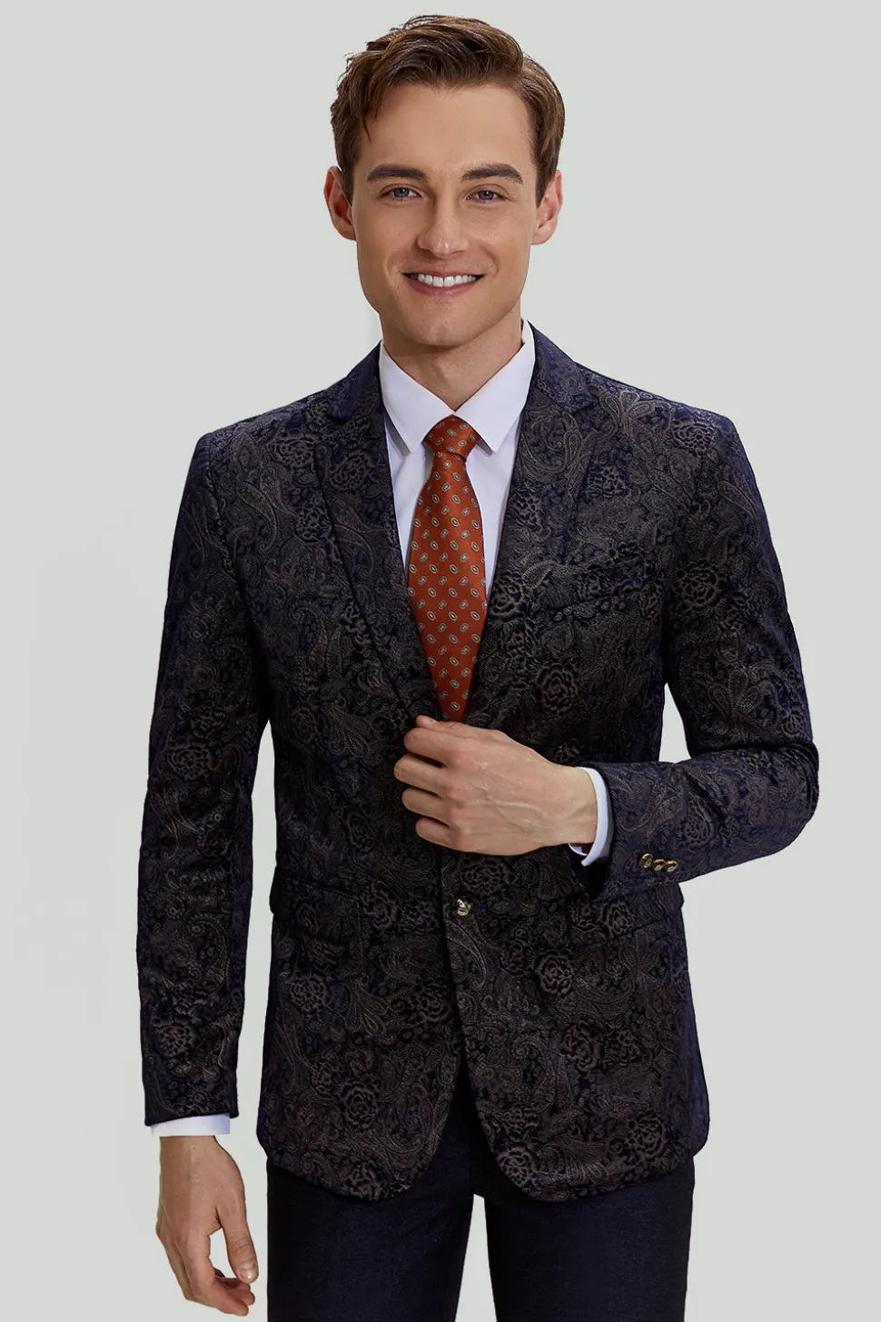 Blazer Masculino de Lapel Preto