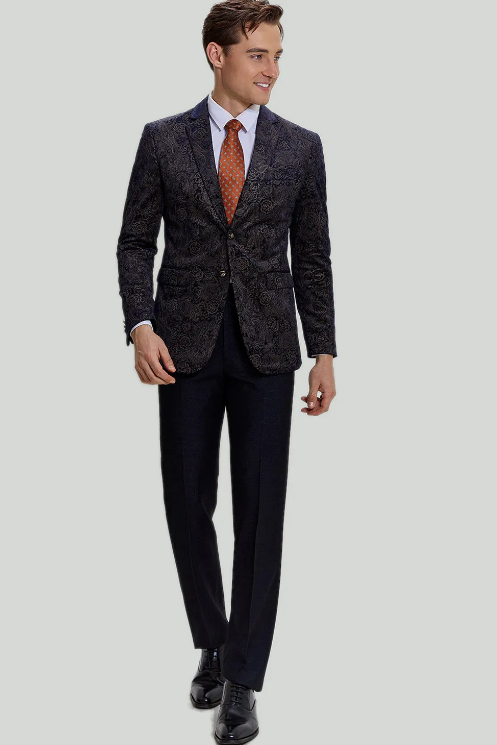 Blazer Masculino de Lapel Preto