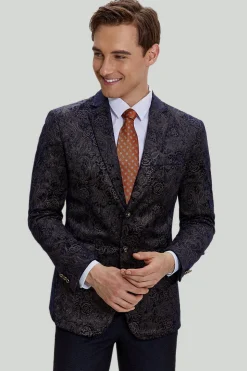 Blazer Masculino de Lapel Preto